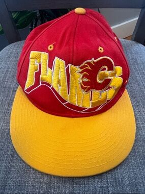 Vintage Zephyr Calgary Flames Embroidered baseball hat cap snap back 1993